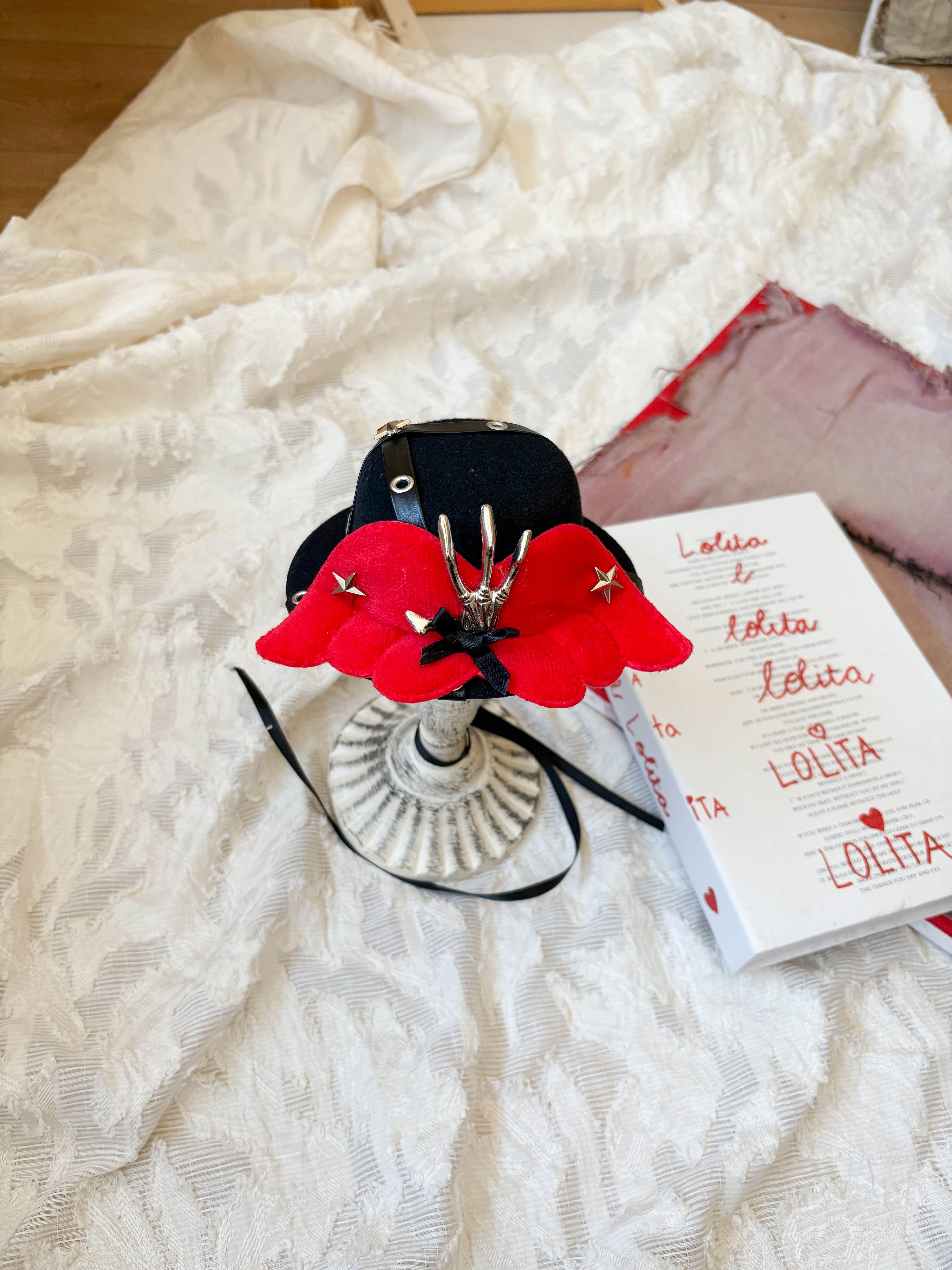 Crimson Wing Punk Mini Derby Hat