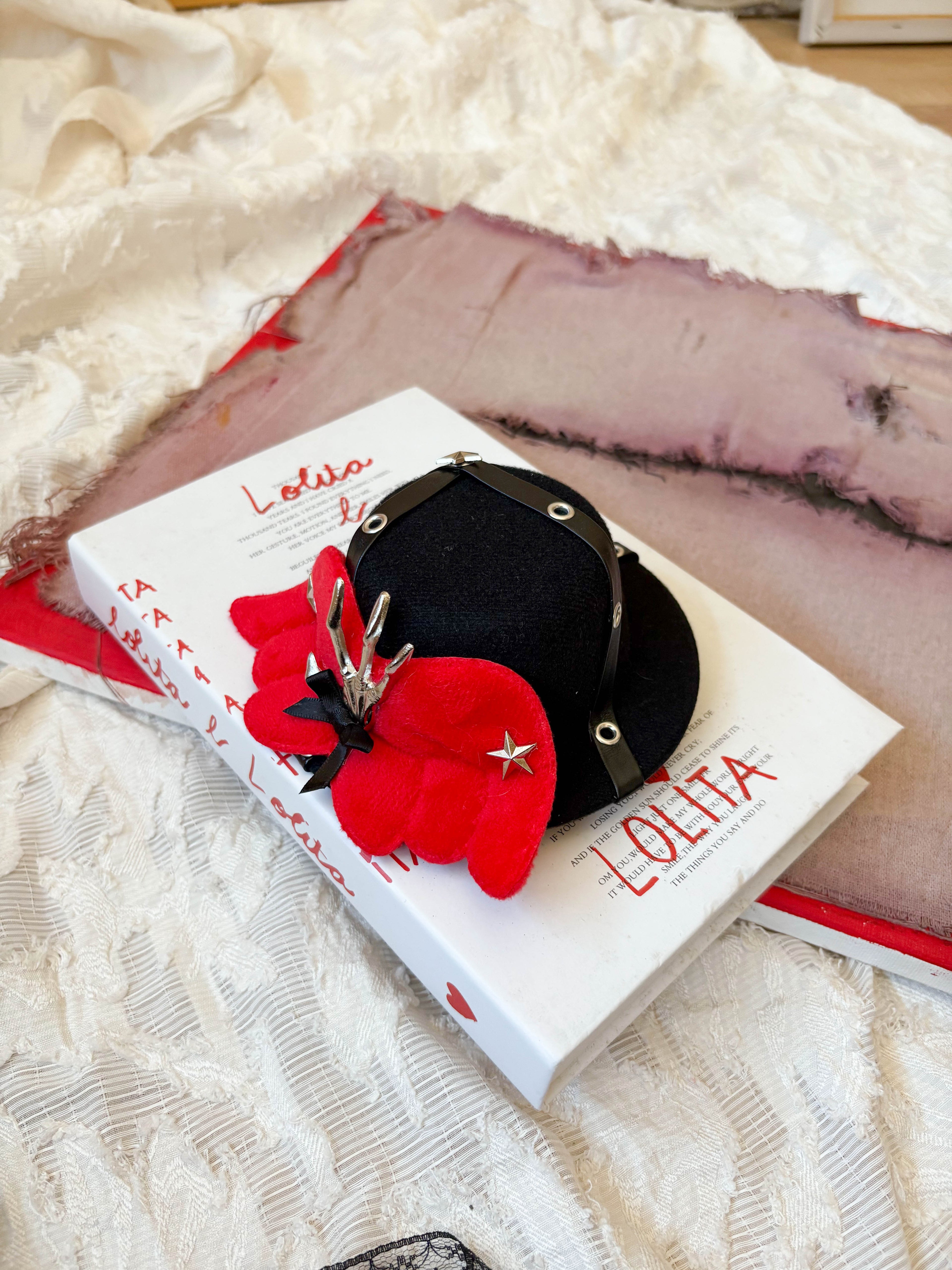 Crimson Wing Punk Mini Derby Hat