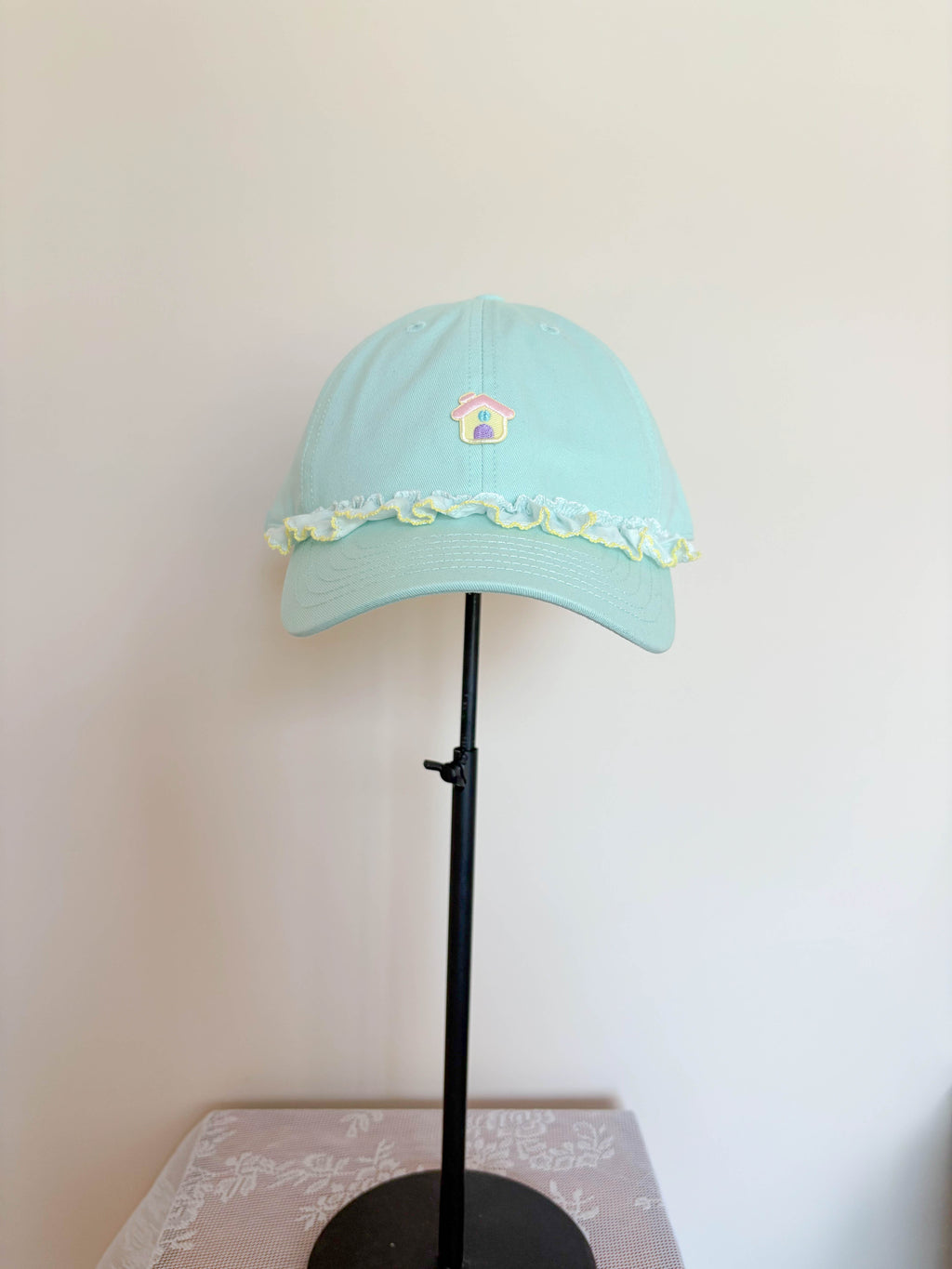 Pastel Dream Ruffle Baseball Cap