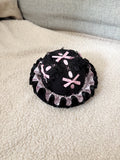 Midnight Polka-Dot Lace Mini Fascinator