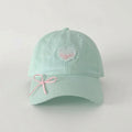 Blush Heart Ribbon Dad Hat