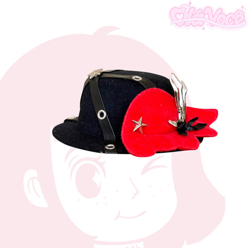 Crimson Wing Punk Mini Derby Hat