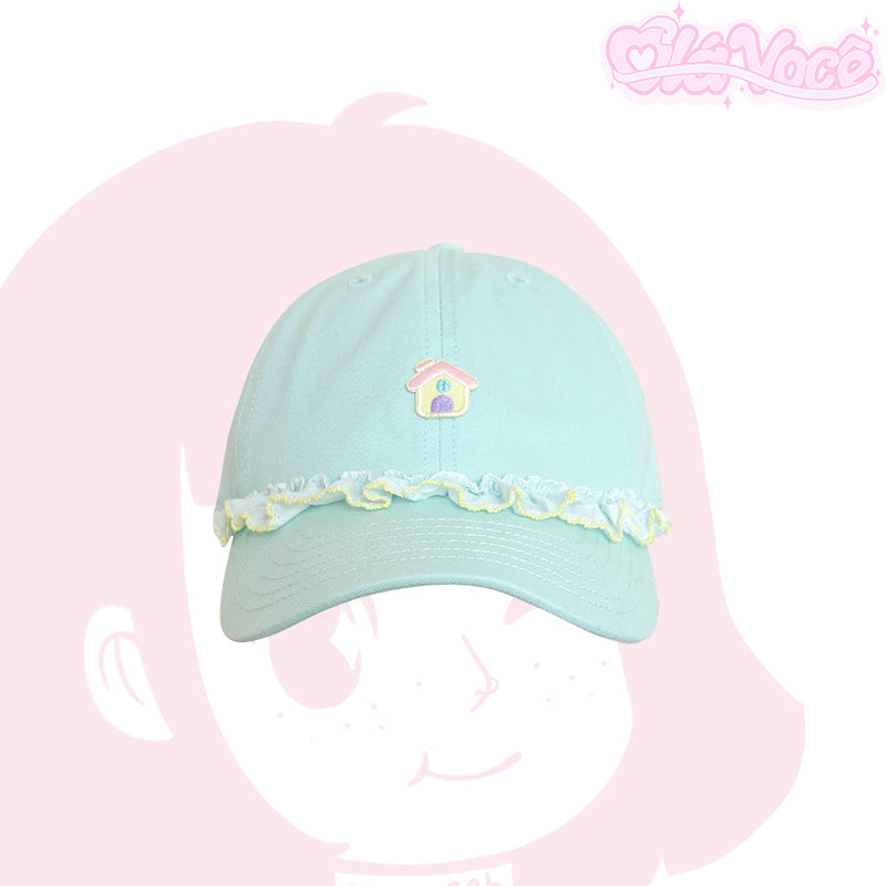 Pastel Dream Ruffle Baseball Cap
