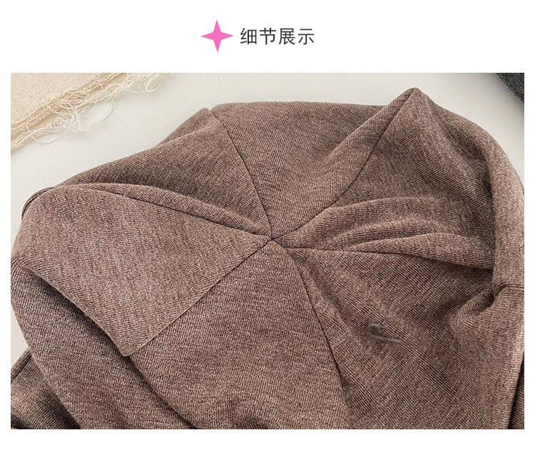 Slouchy Beanie with Decorative Buttons