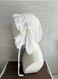White Lace Bunny-Ear Bonnet